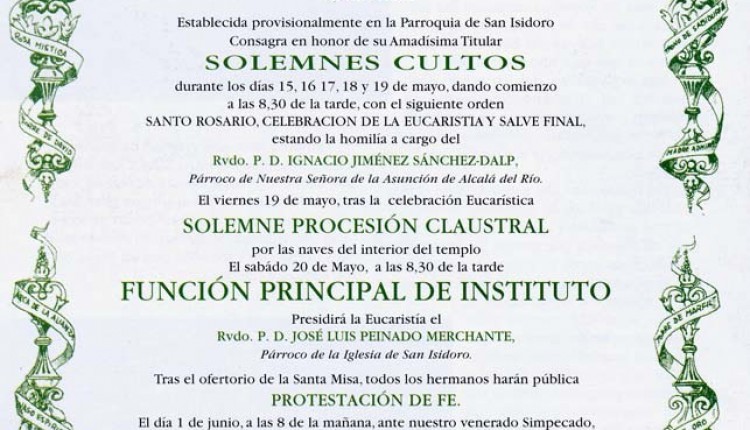 CULTOS HDAD DE SEVILLA – EL SALVADOR