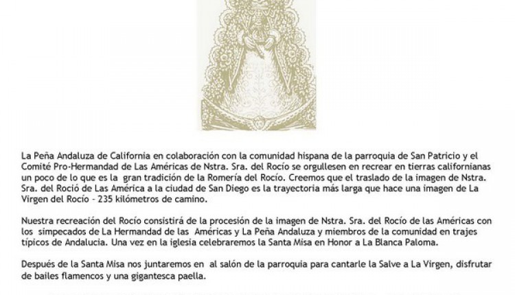 El Rocío – Peña Andaluza en California