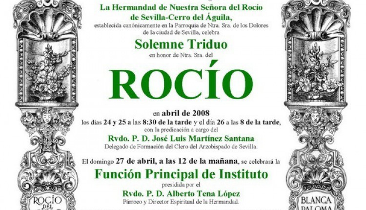 Hermandad del Rocío del Cerro del Águila – Solemne Triduo