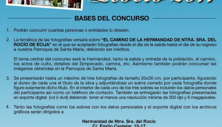 Hermandad de Écija – Bases Concurso de Fotografías