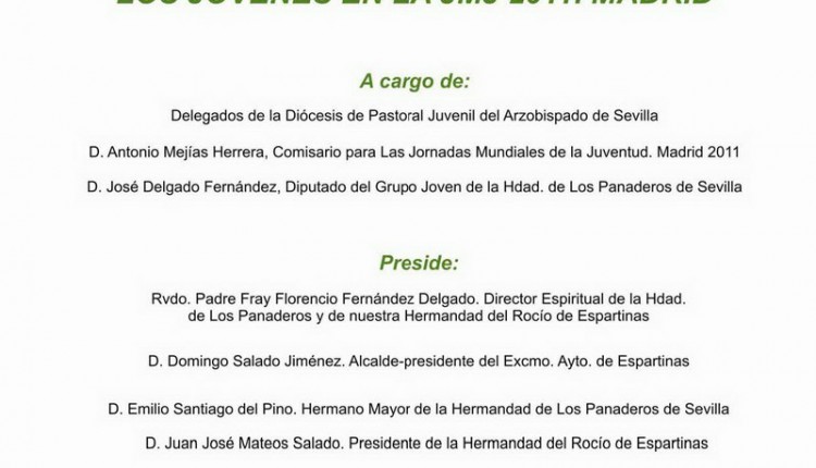 Hermandad de Espartinas – LOS JÓVENES EN LAS JMJ, Madrid 2011