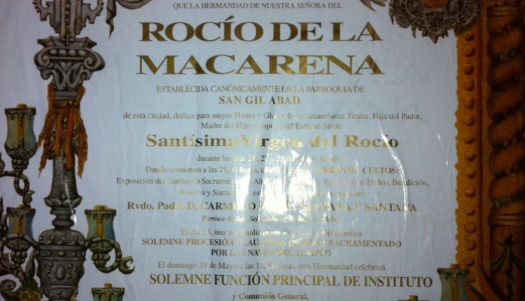 Hermandad de Macarena – Primer día del Solemne Triduo