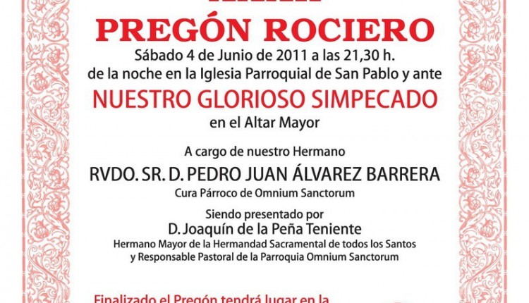 HERMANDAD DEL ROCÍO DE AZNALCÁZAR – Actos para el fin de semana