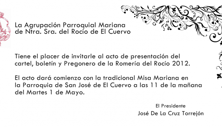 Agrupación de El Cuervo – Cartel, Boletín y Pregón