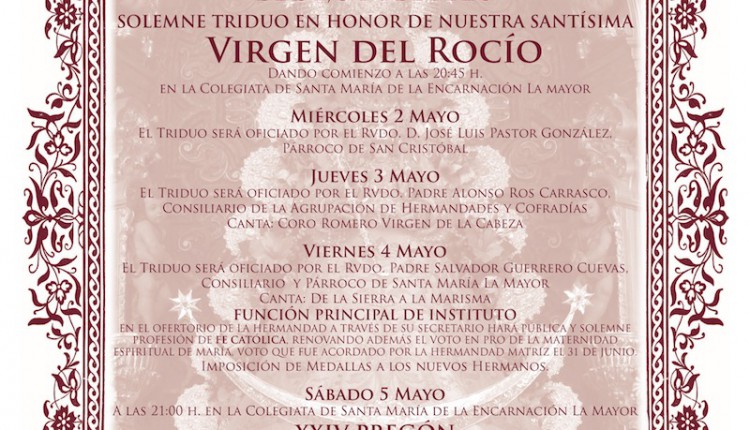 Hermandad de Ronda – Solemne Triduo