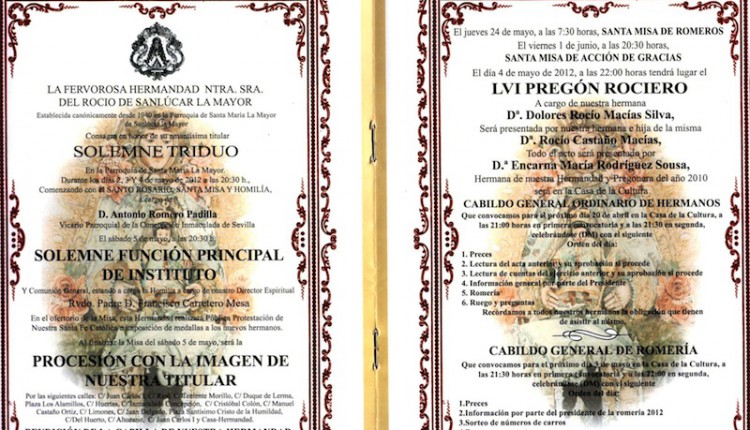 Hermandad de Sanlúcar la Mayor – Solemne Triduo