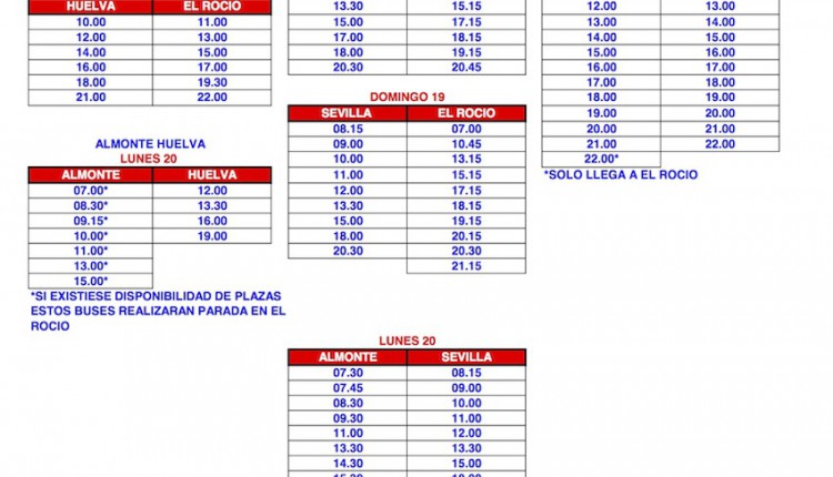 Autocares al Rocío – Traslado de Ntra. Sra.