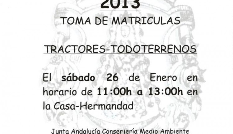 Hermandad de Umbrete – Toma de matriculas para la peregrinación 2013.