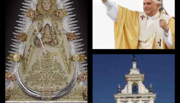 Repique de campanas en El Rocío homenaje a Benedicto XVI