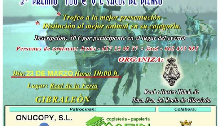 La Hermandad del Rocío de Gibraleón aplaza su II Concurso de reata, 3 a la larga.
