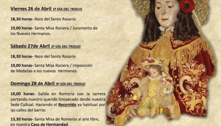 Hermandad de Moratalaz – Actos mes de abril