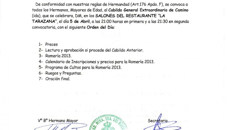 Hermandad de Mairena del Aljarafe – Cabildo de Camino de Ida