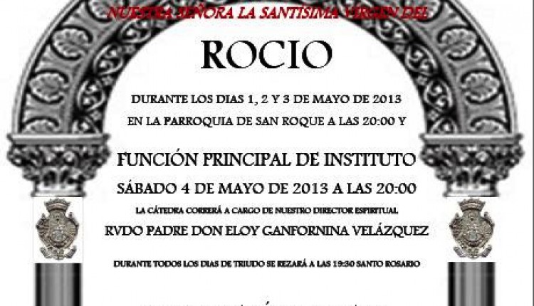 Multiples son los actos con los que esta Hdad realizará previa a su salida hacia la Aldea el Martes 14 de Mayo.