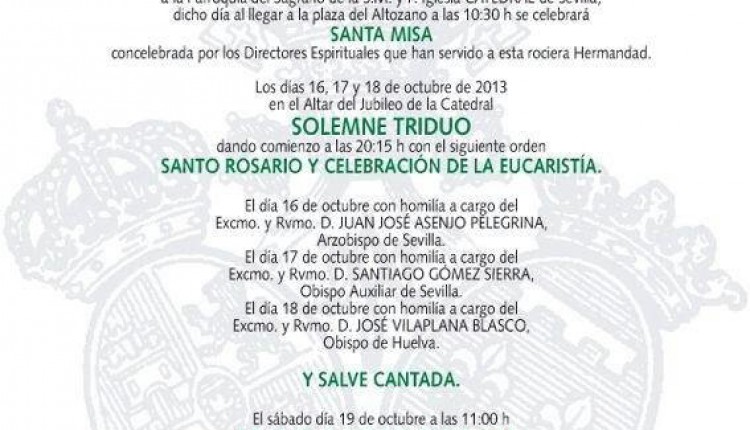 Hermandad de Triana – Solemne Triduo y Misa estacional