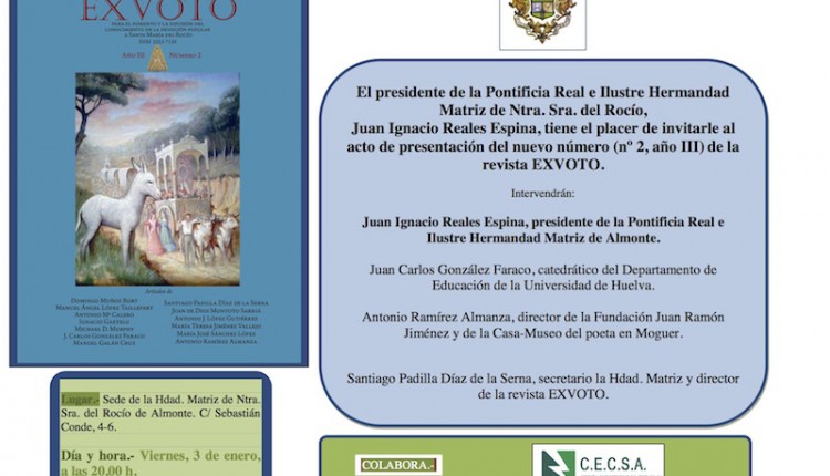 Hermandad Matriz – Presentación del próximo número de la revista EXVOTO (nº 2, III año)