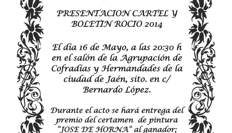 Hermandad de Jaén – Presentación Cartel y Boletín de la Hermandad