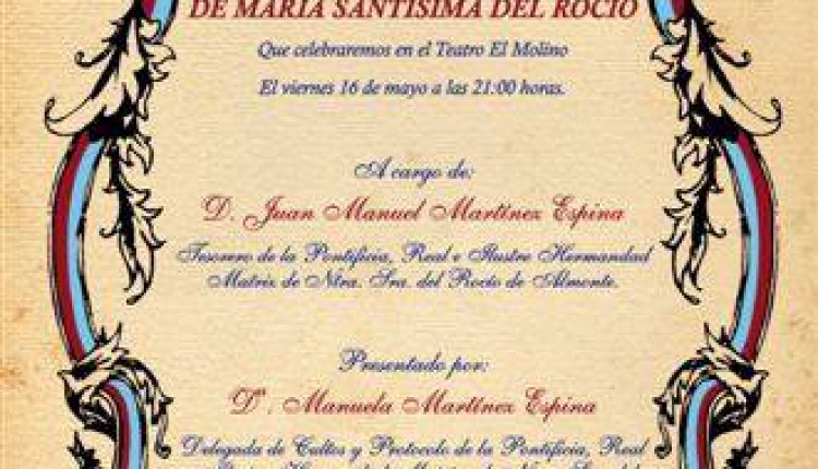 Agrupación Rociera del Cuervo – IV Pregon de las Glorias de Maria Santisima del Rocío