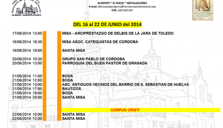 Peregrinación semanal al Santuario de Ntra. Sra.