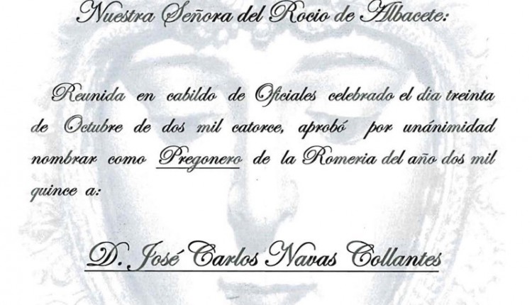 Hermandad de Albacete – Nombramiento Pregonero y Romería 2015