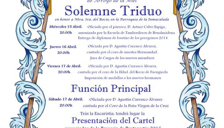 Hermandad de Arroyo de la Miel – Solemne Triduo 2015