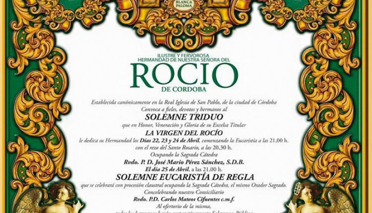 Hermandad de Córdoba – Solemne Triduo 2015