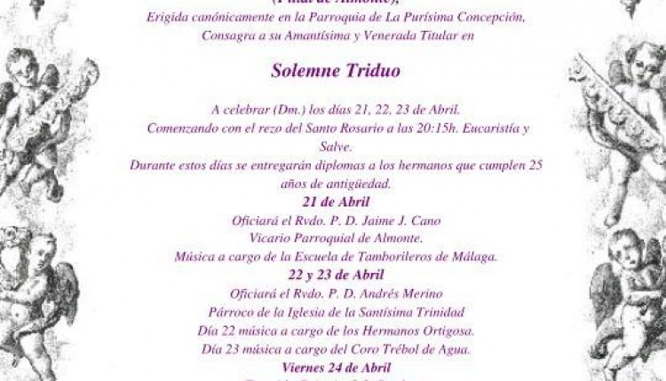 Hermandad de Málaga – Solemne Triduo y Pregón 2015