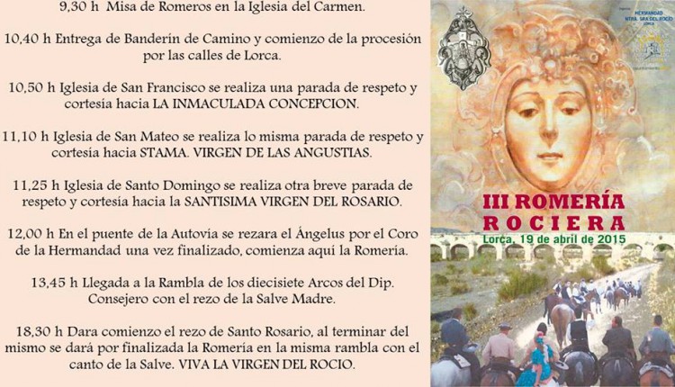 Hermandad de Lorca – III ROMERIA ROCIERA 2015