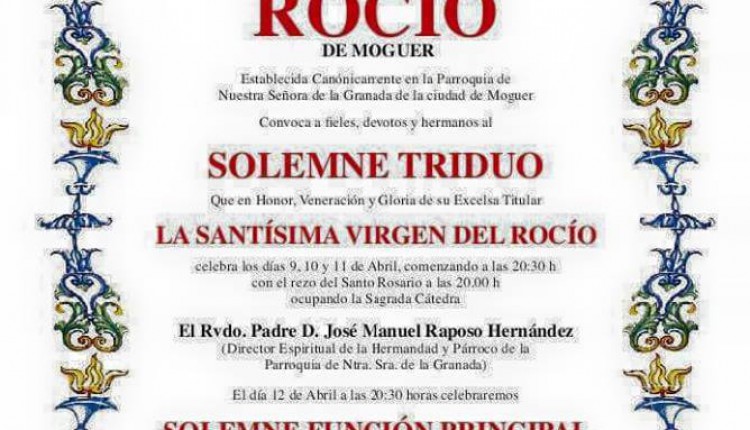 Hermandad de Moguer – Actos