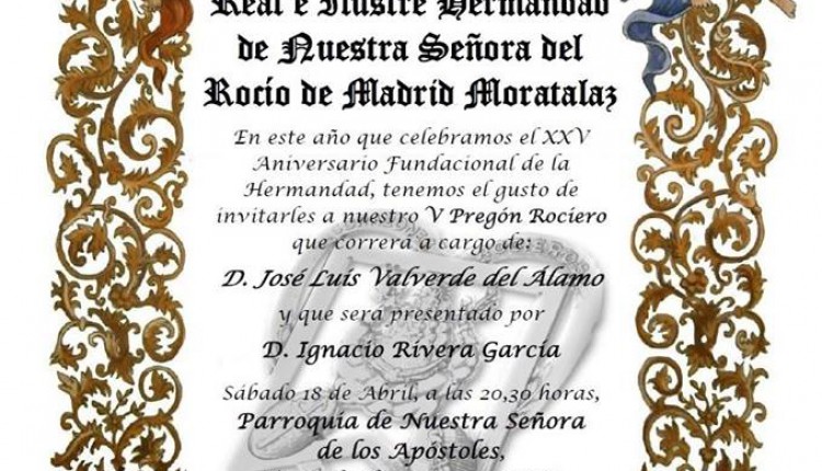 Hermandad de Moratalaz – V Pregón rociero