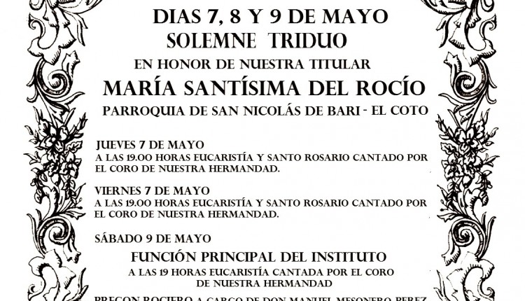 Hermandad de Gijón- Solemne Triduo 2015 y Pregón a cargo de D. Manuel Mesonero Pérez