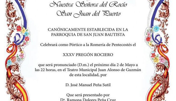 Hermandad de San Juan del Puerto – Solemne Triduo y XXXV Pregón a cargo de D. José Manuel Peña Sutil