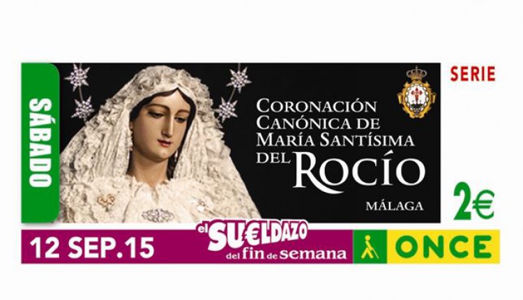 María Santísima Virgen del Rocío de Málaga, la «Novia de Málaga», en el cupón de la ONCE del 12 de septiembre