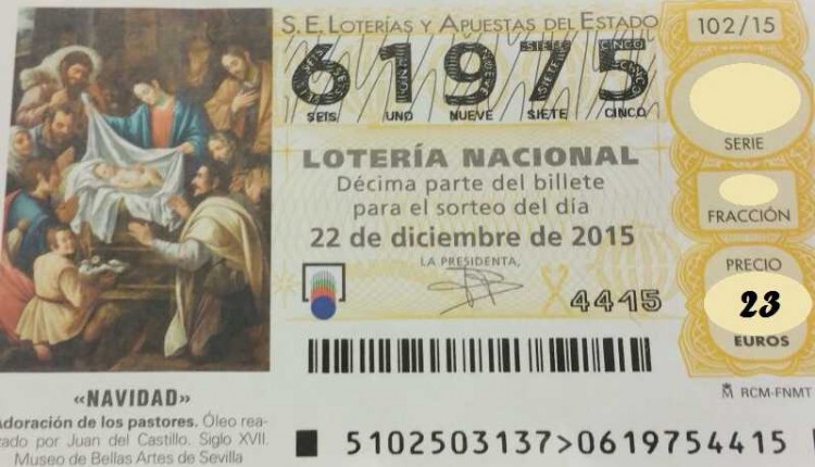 Lotería de Foro del Rocío 2015 Pro Ofrenda Virgen del Rocío *61975*