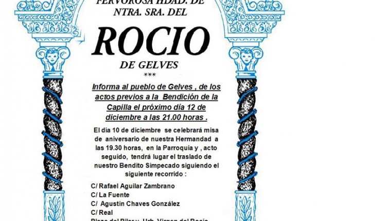 Hermandad de Gelves – Bendición Capilla Simpecado
