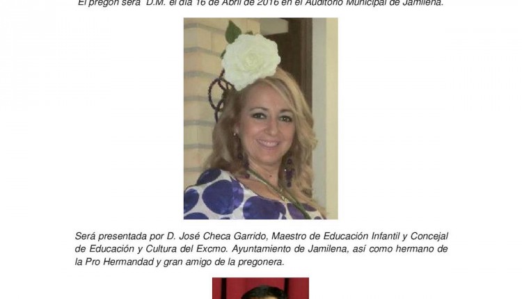 Pro Hermandad de Jamilena – Pregonera del Rocío 2016