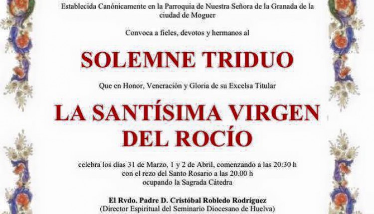 Hermandad de Moguer – Solemne Triduo 2016