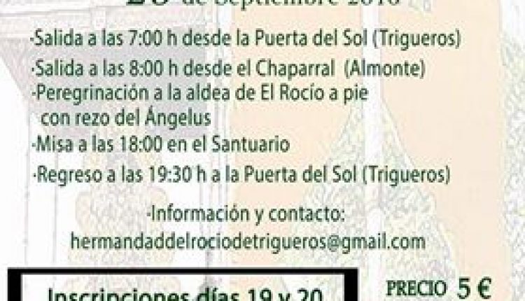 Hermandad de Trigueros – Peregrinación andando al Rocío