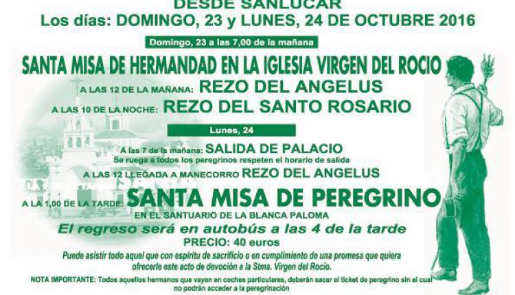 Hermandad de Sanlúcar de Barrameda – Peregrinación Andando al Rocío