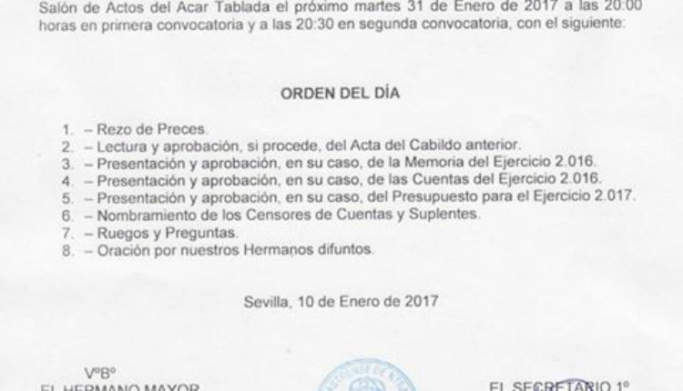 Hermandad Castrense – Cabildo General Ordinario de Cuentas