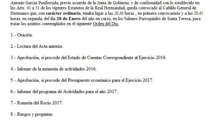 Hermandad de Ceuta – Cabildo General de Hermanos