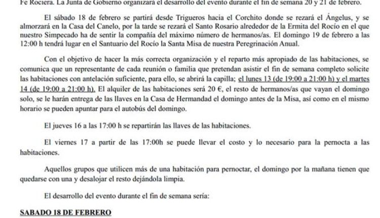 Hermandad de Trigueros – Peregrinación al Rocío 2017