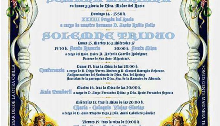 Hermandad de Algeciras – Solemne Triduo y XXXIII Pregón del Rocío