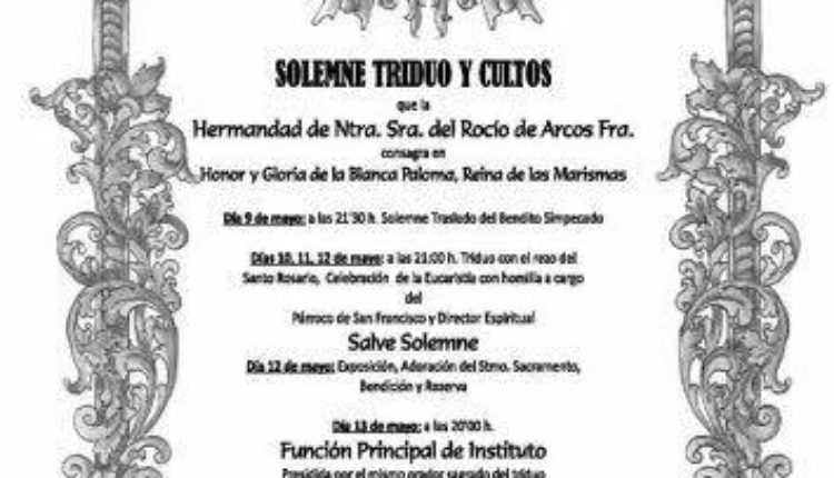 Hermandad de Arcos de la Frontera – Solemne Triduo 2017