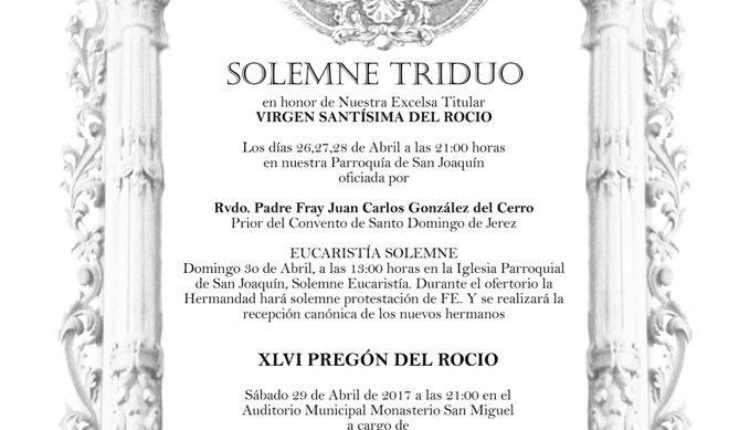 Hermandad del Puerto de Santa María – Solemne Triduo y Pregón