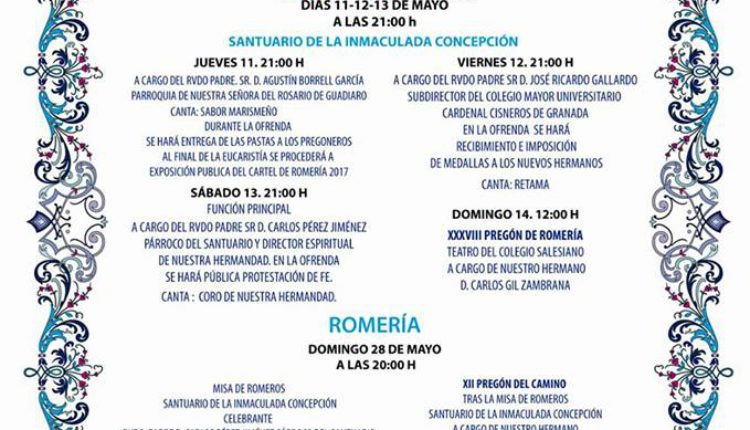 Hermandad de La Línea – Solemne Triduo y Pregón a cargo de  D. Carlos Gil Zambrana