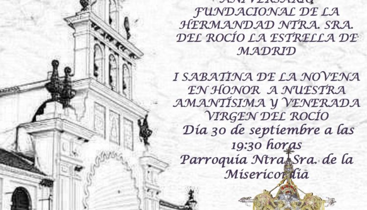 Hermandad de Madrid-La Estrella – Cierre XX Aniversario Fundacional y Sabatina