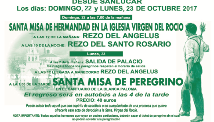 Hermandad de Sanlúcar de Barrameda – Peregrinación Andando al Rocío