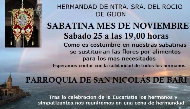 Hermandad de Gijón – Sabatina del mes de noviembre 2017