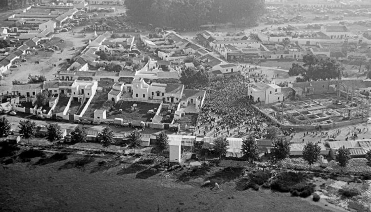 La aldea del Rocío a vista de pájaro en 1964