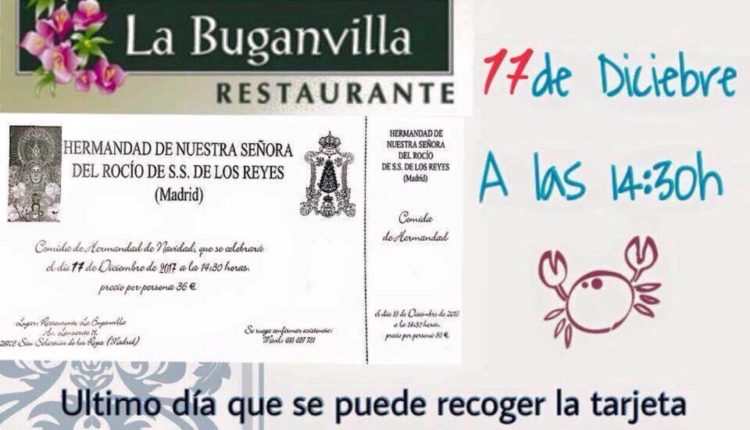 Hermandad de San Sebastián de los Reyes – Comida de Navidad 2017